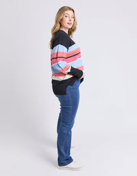 ELM_LACEY STRIPE KNIT _ LACEY STRIPE KNIT _ Ebony Boutique NZ