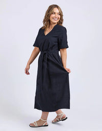LILY MIDI DRESS NAVY