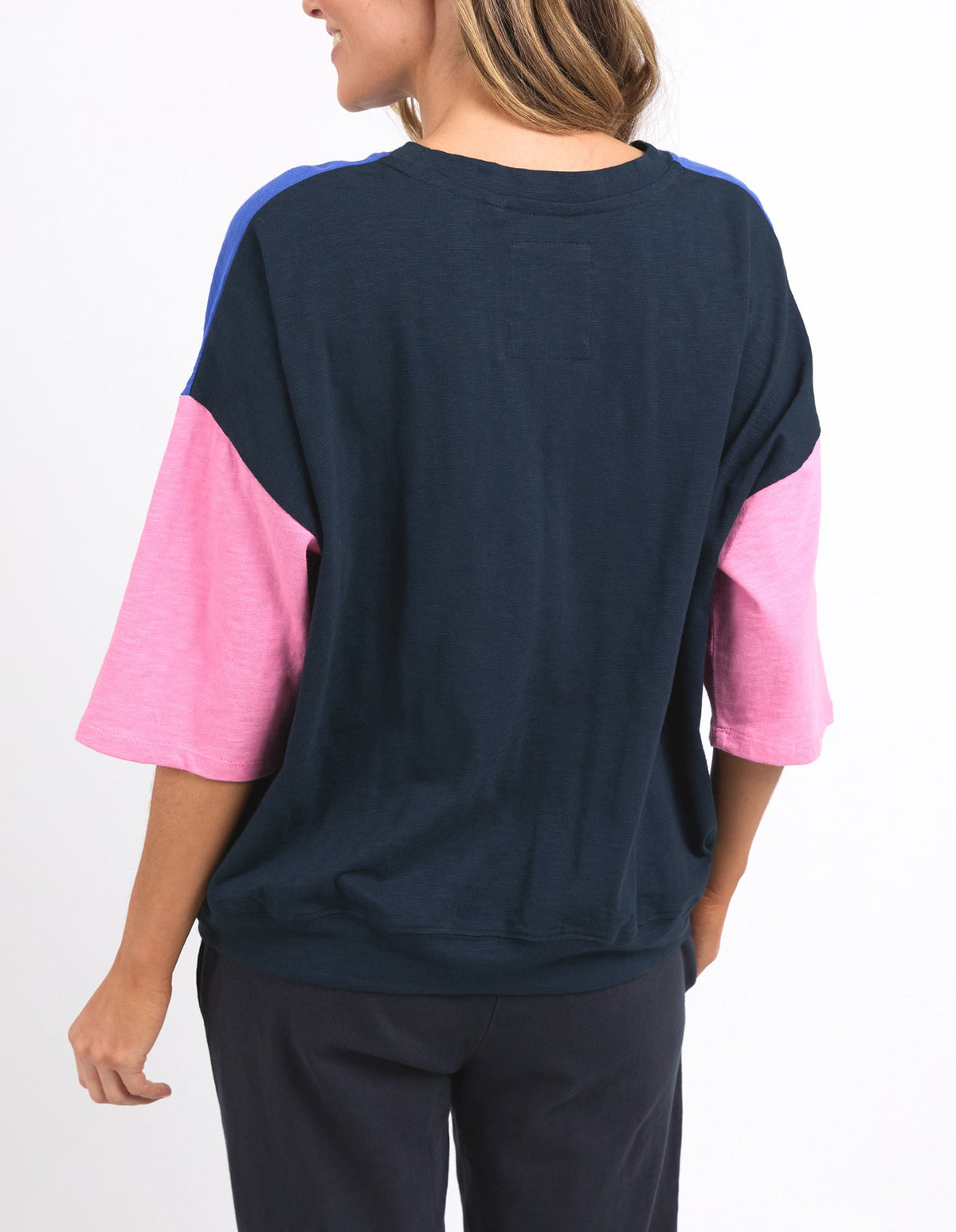 ELM_MAIZE COLOUR BLOCK SWEAT _ MAIZE COLOUR BLOCK SWEAT _ Ebony Boutique NZ