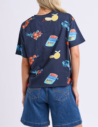 MARKET TEE NAVY_by_ELM_women's_in_New Zealand_ BACK _