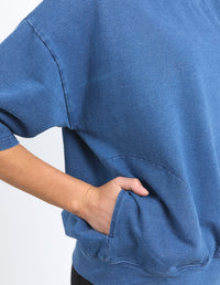 MAZIE SWEAT DENIM LOOK WASHED BLUE_by_ELM_women's_in_New Zealand_ DETAIL _