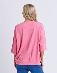MAZIE VEE NECK PINK LEMONADE_by_ELM_women's_in_New Zealand_ BACK _