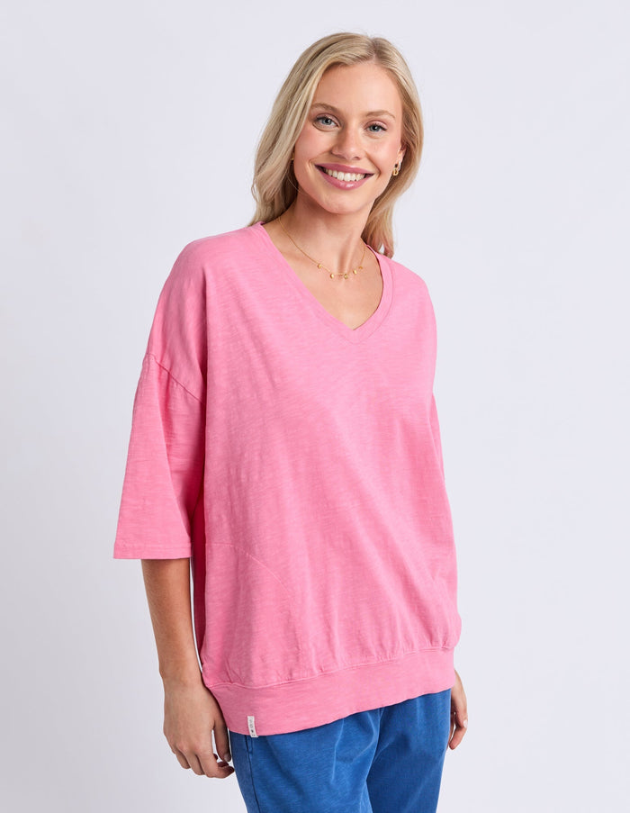 MAZIE VEE NECK PINK LEMONADE_by_ELM_women's_in_New Zealand_ Product image 4 _