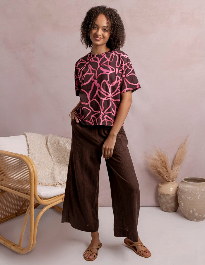 PALMA TEE ALL OVER PRINT MULTI_by_ELM_women's_in_New Zealand_ LIFESTYLE _
