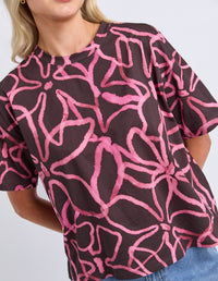 PALMA TEE ALL OVER PRINT MULTI_by_ELM_women's_in_New Zealand_ DETAIL _