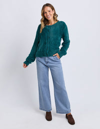 ELM_PARIS CARDIGAN TEAL _ PARIS CARDIGAN TEAL _ Ebony Boutique NZ