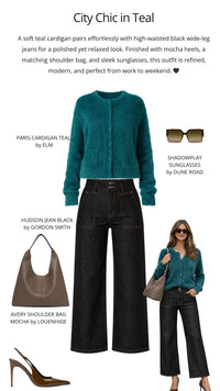 PARIS CARDIGAN TEAL_by_ELM_women's_in_New Zealand_ PARIS CARDIGAN TEAL _