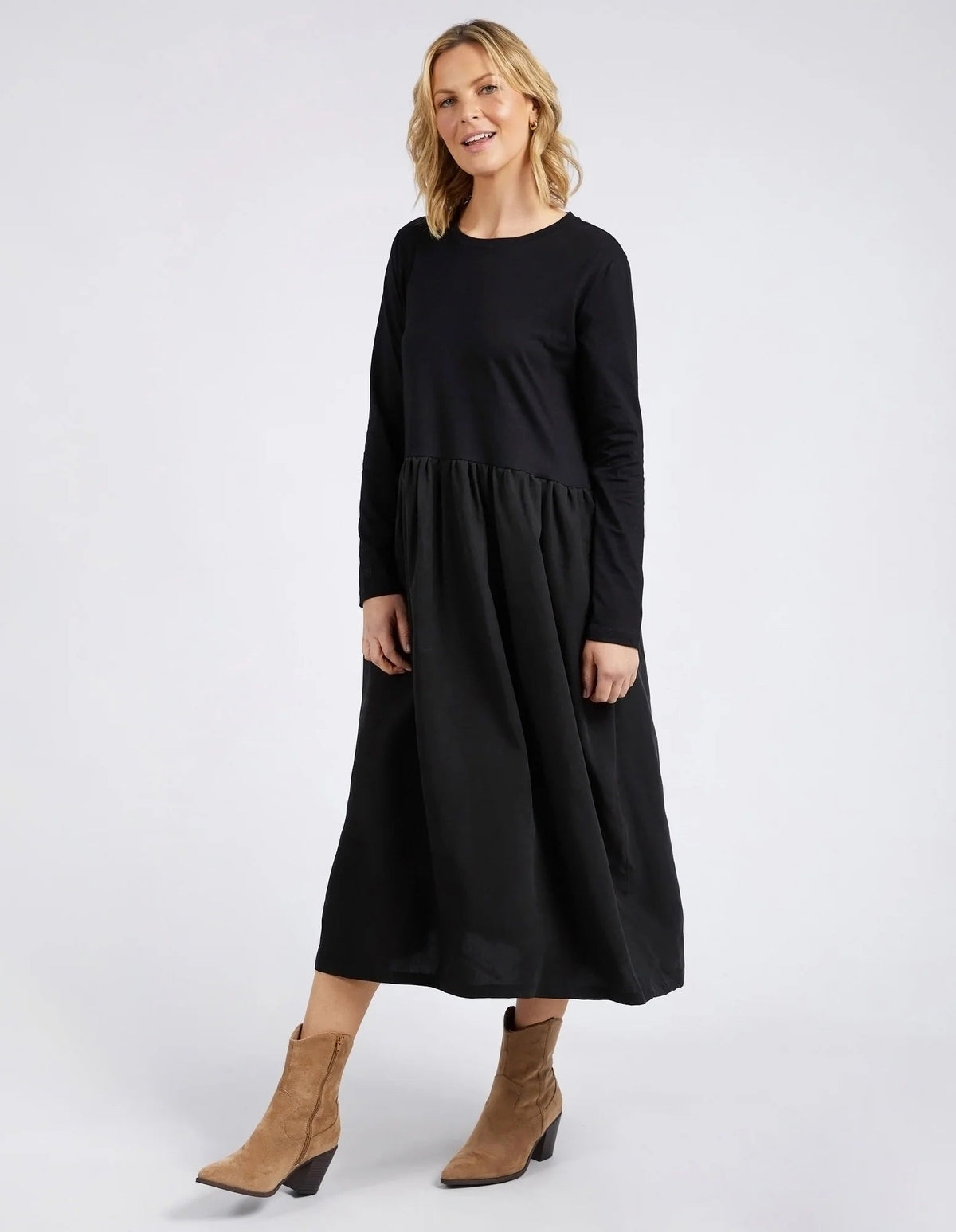 ELM_PARKER L/S DRESS _ PARKER L/S DRESS _ Ebony Boutique NZ