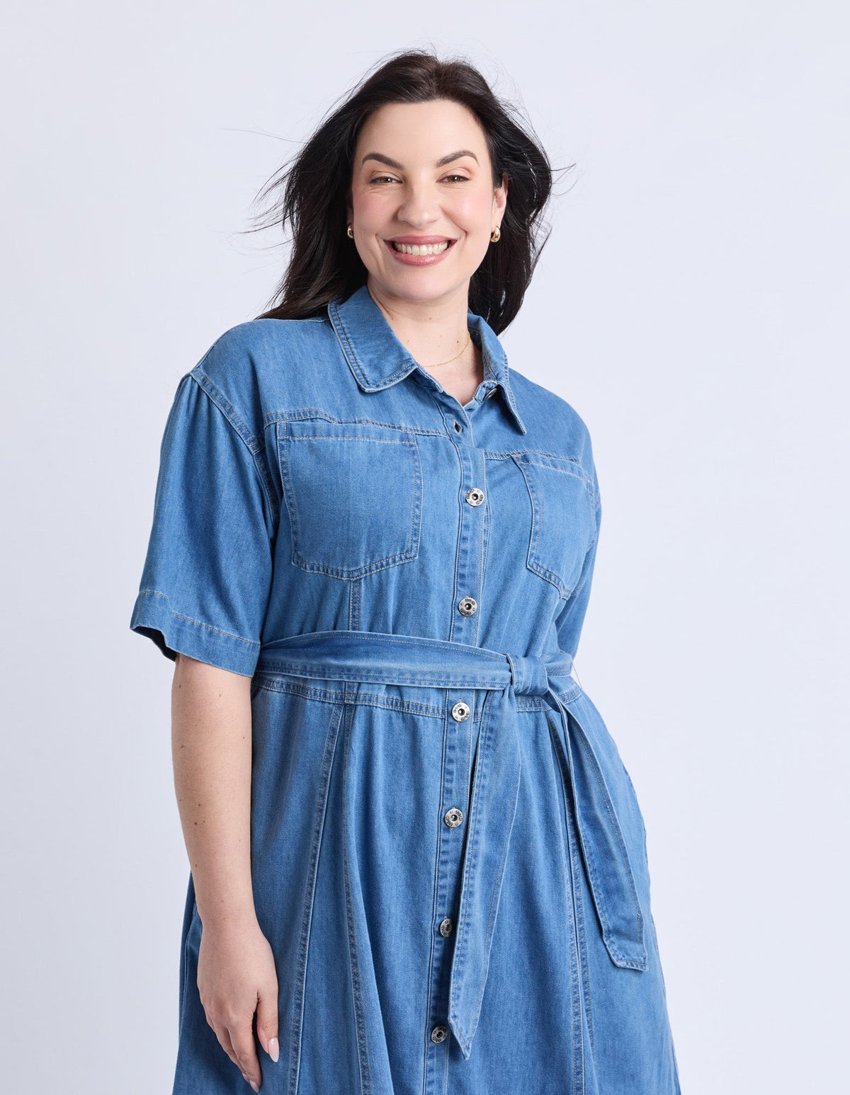 Elm | River Denim Dress | Blue