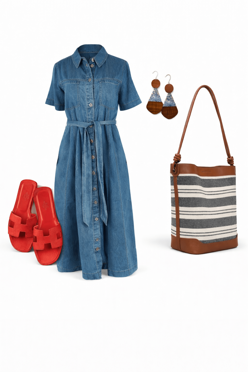ELM_RIVER DENIM DRESS _ RIVER DENIM DRESS _ Ebony Boutique NZ