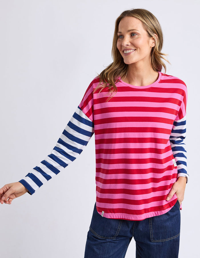 ROUGE STRIPE TEE_by_ELM_women's_in_New Zealand_ ROUGE STRIPE TEE _