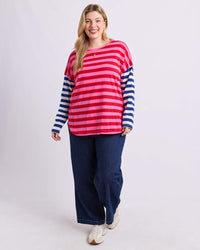 ROUGE STRIPE TEE_by_ELM_women's_in_New Zealand_ ROUGE STRIPE TEE _