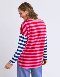 ROUGE STRIPE TEE_by_ELM_women's_in_New Zealand_ ROUGE STRIPE TEE _