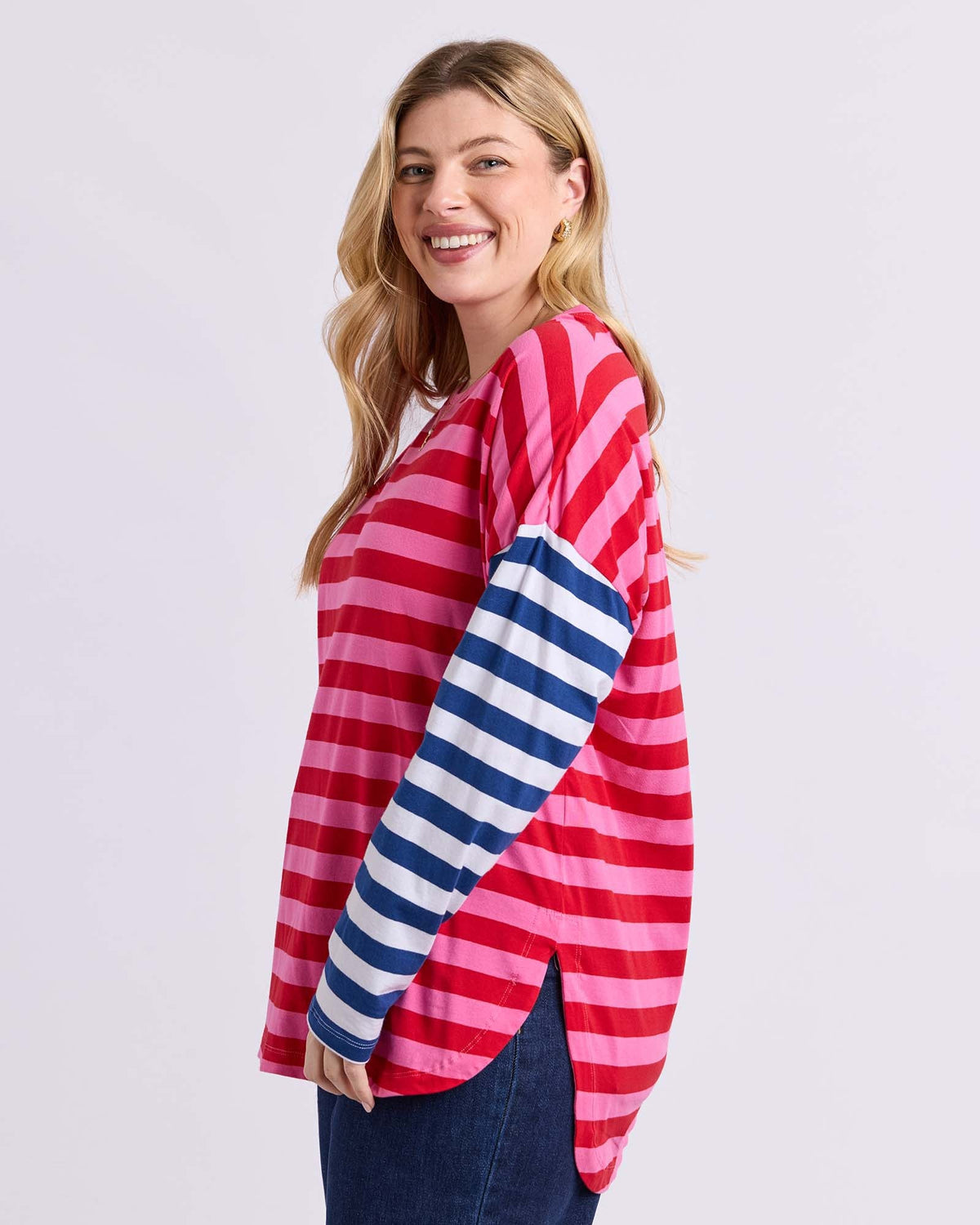 ROUGE STRIPE TEE_by_ELM_women's_in_New Zealand_ ROUGE STRIPE TEE _