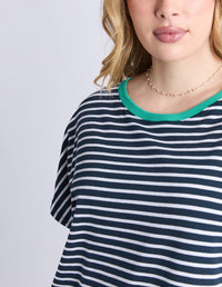 ELM_SABRINA DRESS NAVY STRIPE _ SABRINA DRESS NAVY STRIPE _ Ebony Boutique NZ