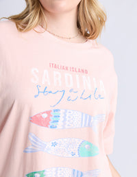 ELM_SARDINIA TEE PINK _ SARDINIA TEE PINK _ Ebony Boutique NZ