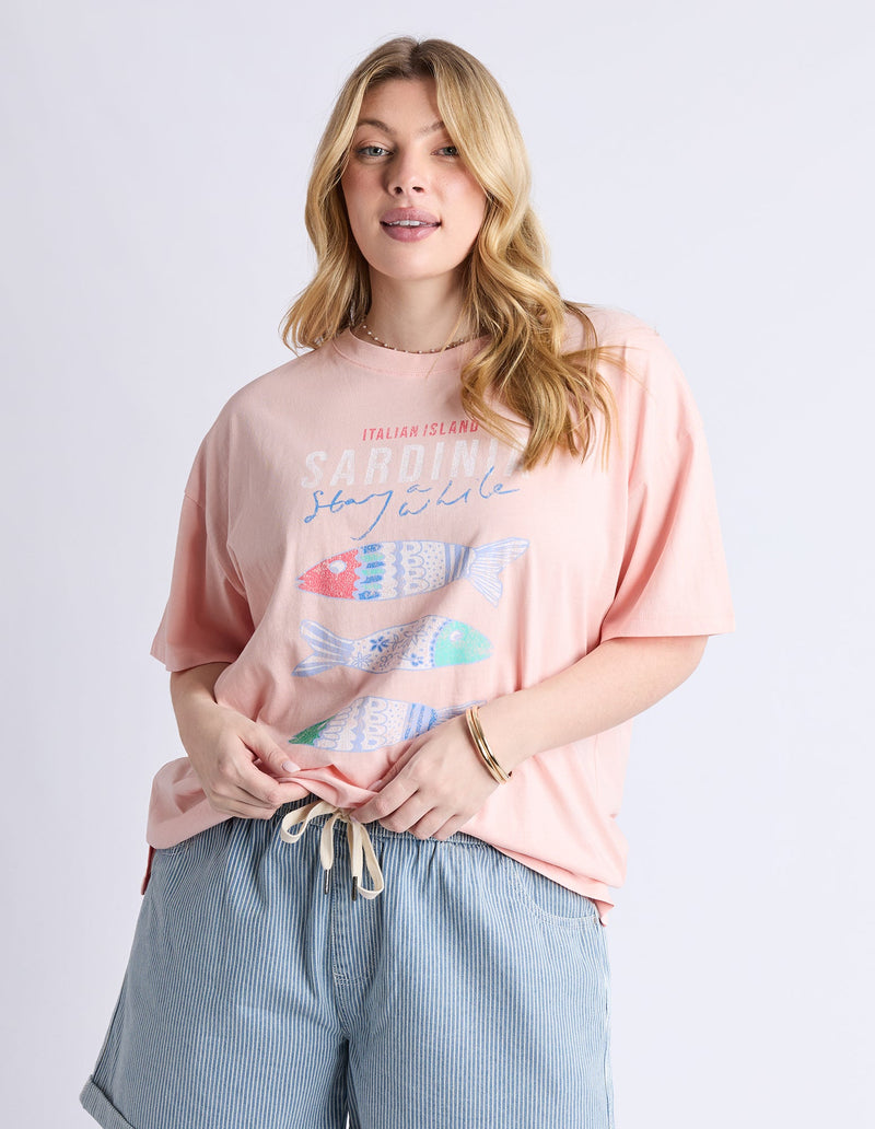 ELM_SARDINIA TEE PINK _ SARDINIA TEE PINK _ Ebony Boutique NZ