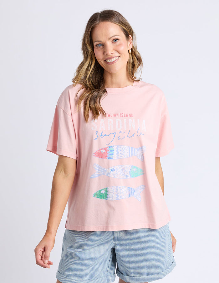 ELM_SARDINIA TEE PINK _ SARDINIA TEE PINK _ Ebony Boutique NZ