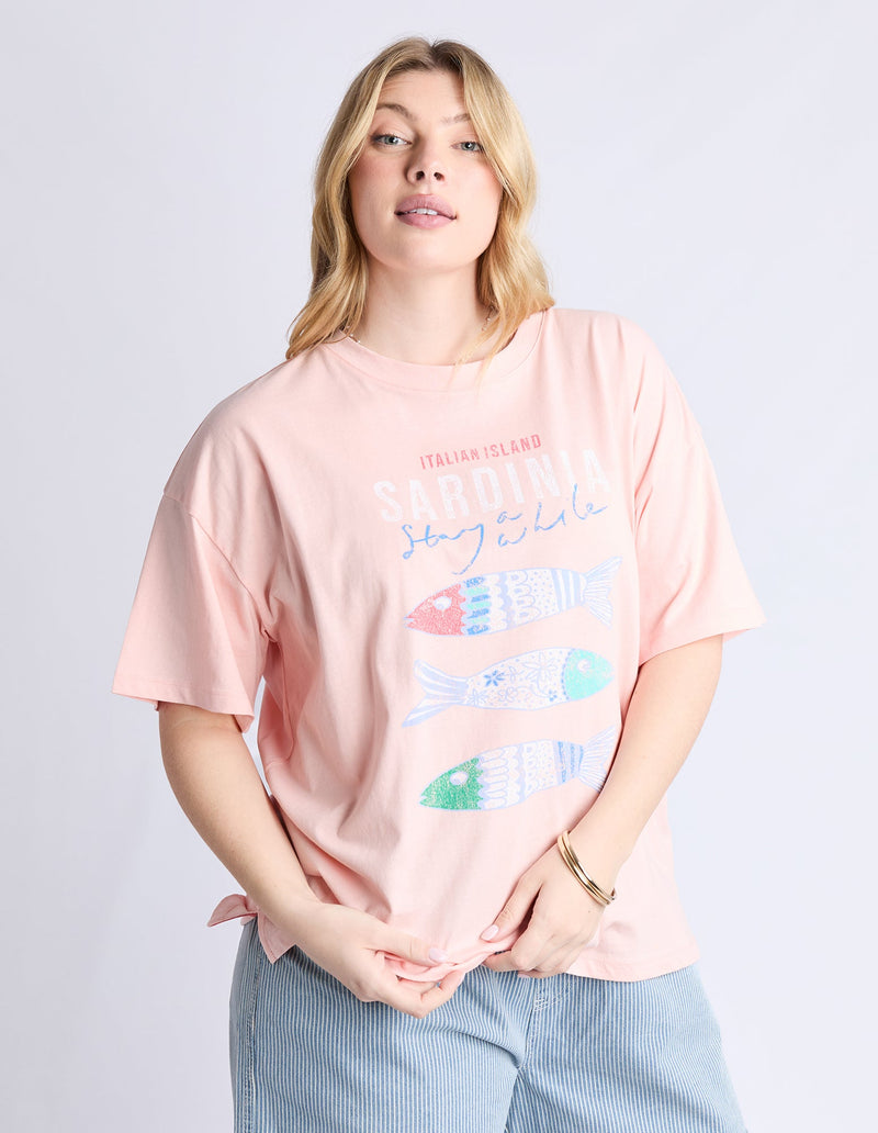 ELM_SARDINIA TEE PINK _ SARDINIA TEE PINK _ Ebony Boutique NZ