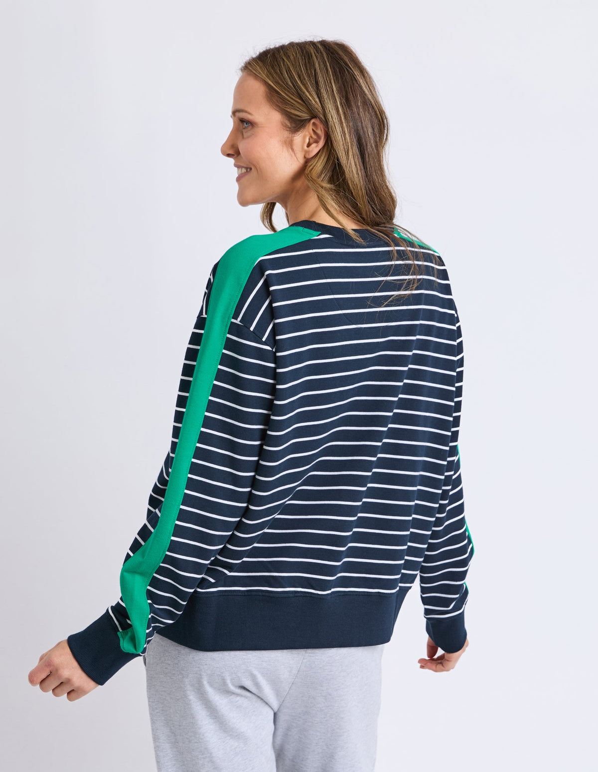 ELM_SLOANE CREW - STRIPE.NAVY _ SLOANE CREW - STRIPE.NAVY _ Ebony Boutique NZ