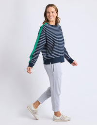 ELM_SLOANE CREW - STRIPE.NAVY _ SLOANE CREW - STRIPE.NAVY _ Ebony Boutique NZ