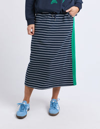 ELM_SLOANE SKIRT - STRIPE.NAVY _ SLOANE SKIRT - STRIPE.NAVY _ Ebony Boutique NZ