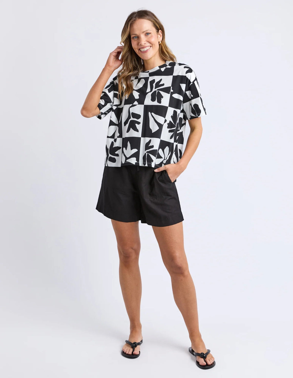 ELM_SPLICE TEE _ SPLICE TEE _ Ebony Boutique NZ