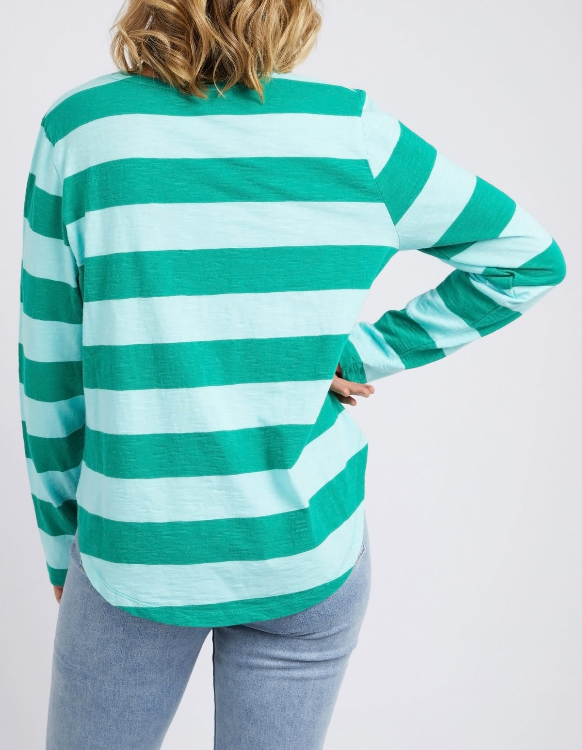 ELM_SPRITZ STRIPE L/S TEE _ SPRITZ STRIPE L/S TEE _ Ebony Boutique NZ