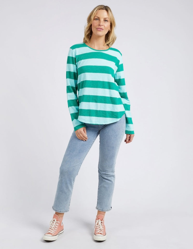 ELM_SPRITZ STRIPE L/S TEE _ SPRITZ STRIPE L/S TEE _ Ebony Boutique NZ