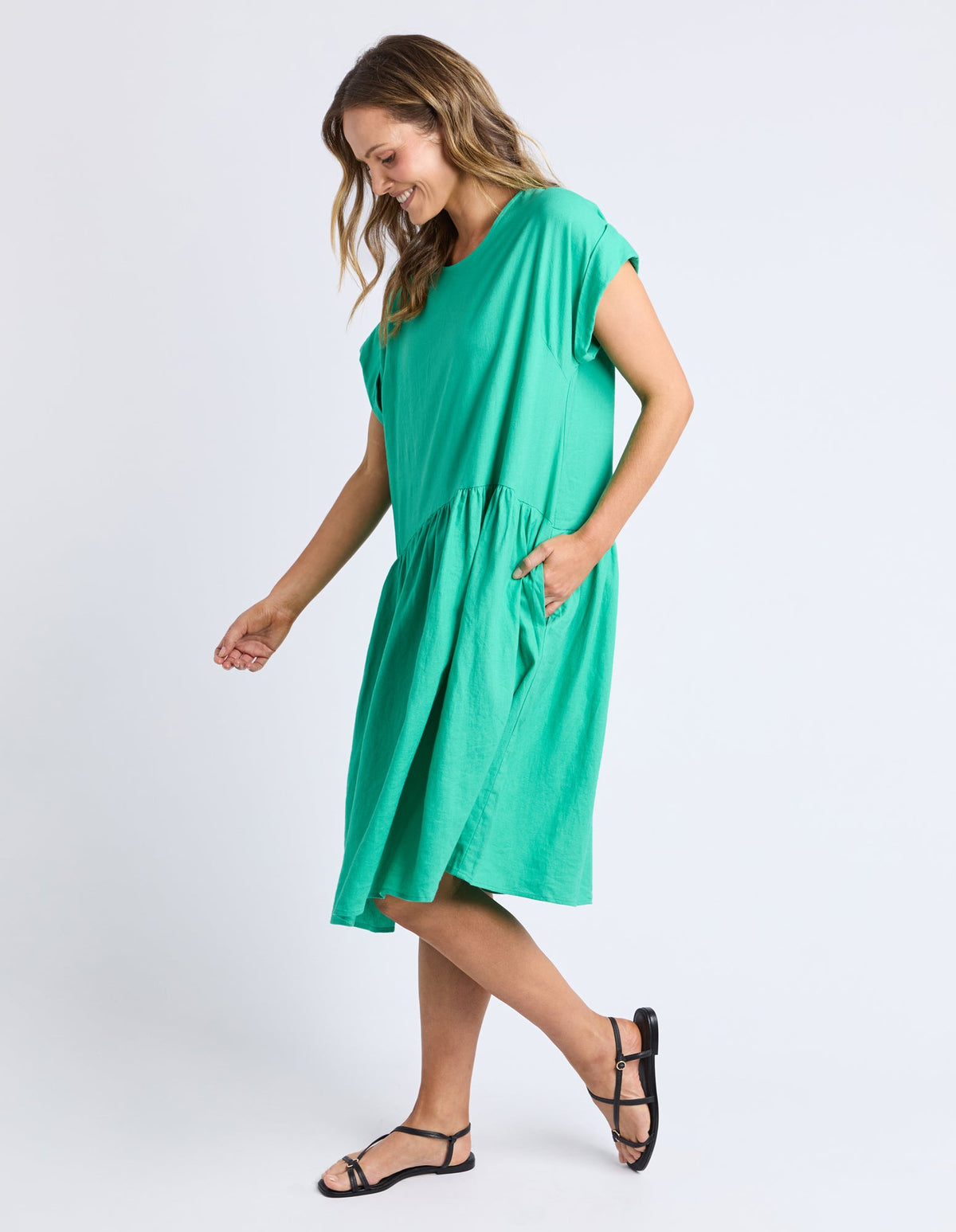ELM_SUNSET HOUR DRESS GOODNESS GREEN _ SUNSET HOUR DRESS GOODNESS GREEN _ Ebony Boutique NZ