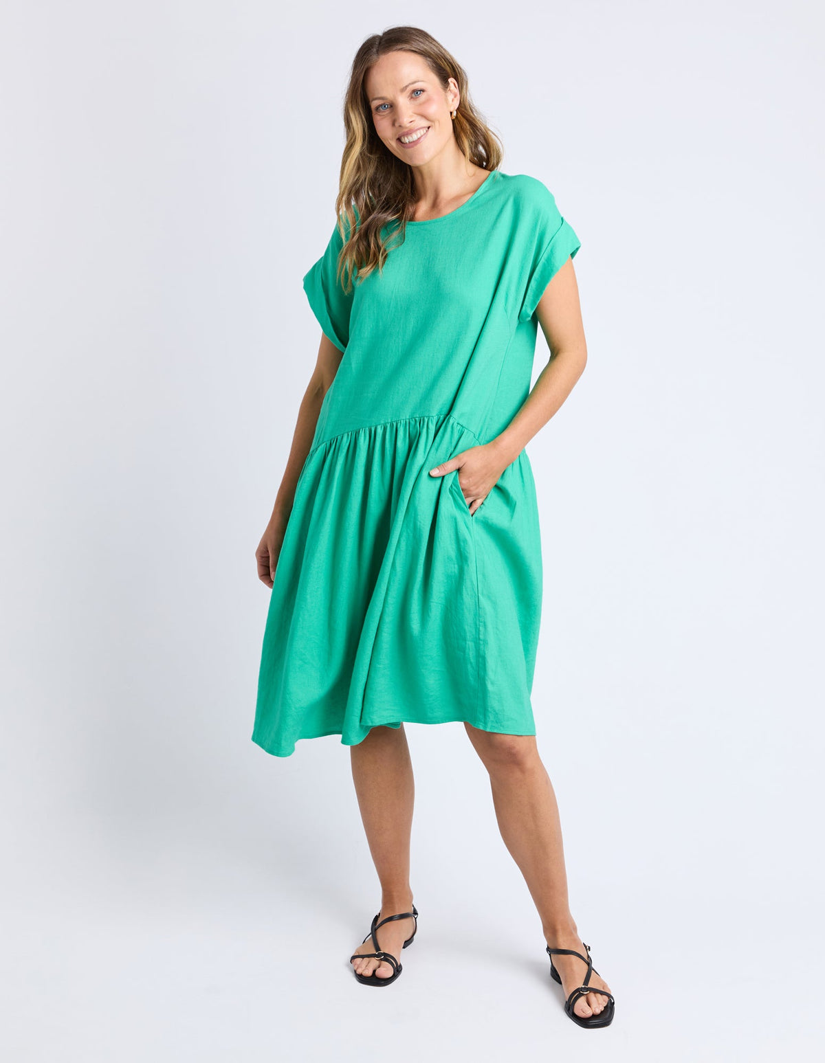 ELM_SUNSET HOUR DRESS GOODNESS GREEN _ SUNSET HOUR DRESS GOODNESS GREEN _ Ebony Boutique NZ