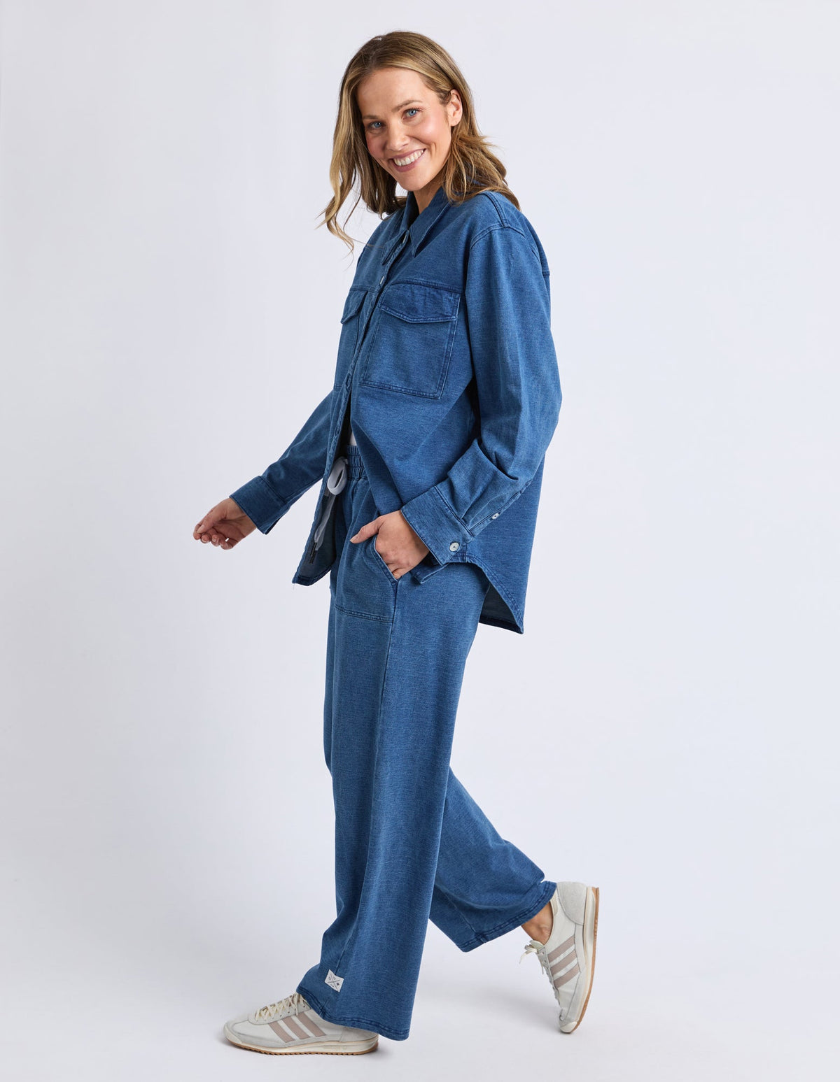 VALERIE TRACKPANT BLUE_by_ELM_women's_in_New Zealand_ VALERIE TRACKPANT BLUE _