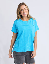 FOXWOOD_ALLISON TEE AZURE BLUE _ ALLISON TEE AZURE BLUE _ Ebony Boutique NZ