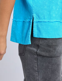 FOXWOOD_ALLISON TEE AZURE BLUE _ ALLISON TEE AZURE BLUE _ Ebony Boutique NZ