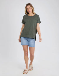 FOXWOOD_ALLISON TEE KHAKI _ ALLISON TEE KHAKI _ Ebony Boutique NZ