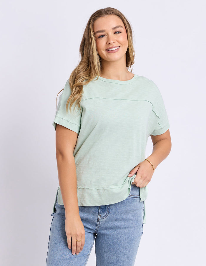 ALLISON TEE SUBDUED MINT_by_FOXWOOD_women's_in_New Zealand_ FEATURED / FRONT _