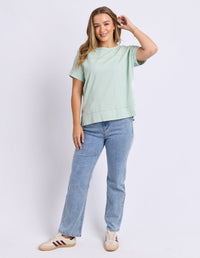 ALLISON TEE SUBDUED MINT_by_FOXWOOD_women's_in_New Zealand_ MODEL _