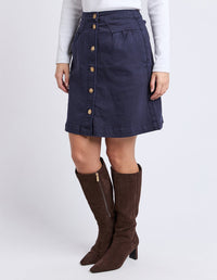 AMANDA SKIRT NAVY_by_FOXWOOD_women's_in_New Zealand_ AMANDA SKIRT NAVY _