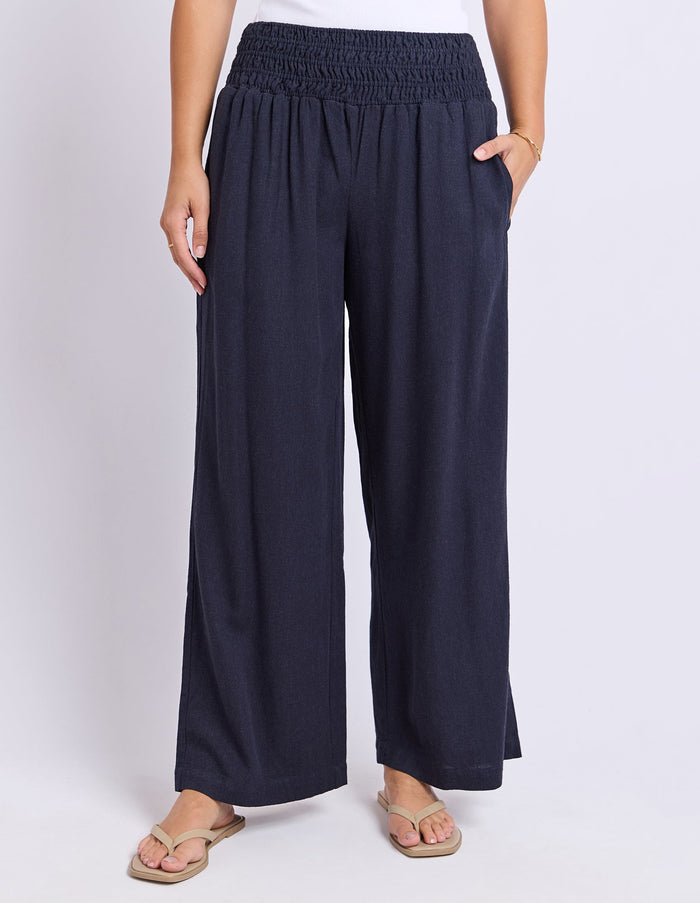 AMIE PANT DARK SAPPHIRE_by_FOXWOOD_women's_in_New Zealand_ FEATURED / FRONT _