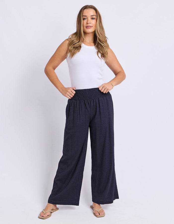 AMIE PANT DARK SAPPHIRE_by_FOXWOOD_women's_in_New Zealand_ MODEL _
