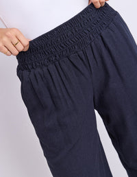 AMIE PANT DARK SAPPHIRE_by_FOXWOOD_women's_in_New Zealand_ DETAIL _