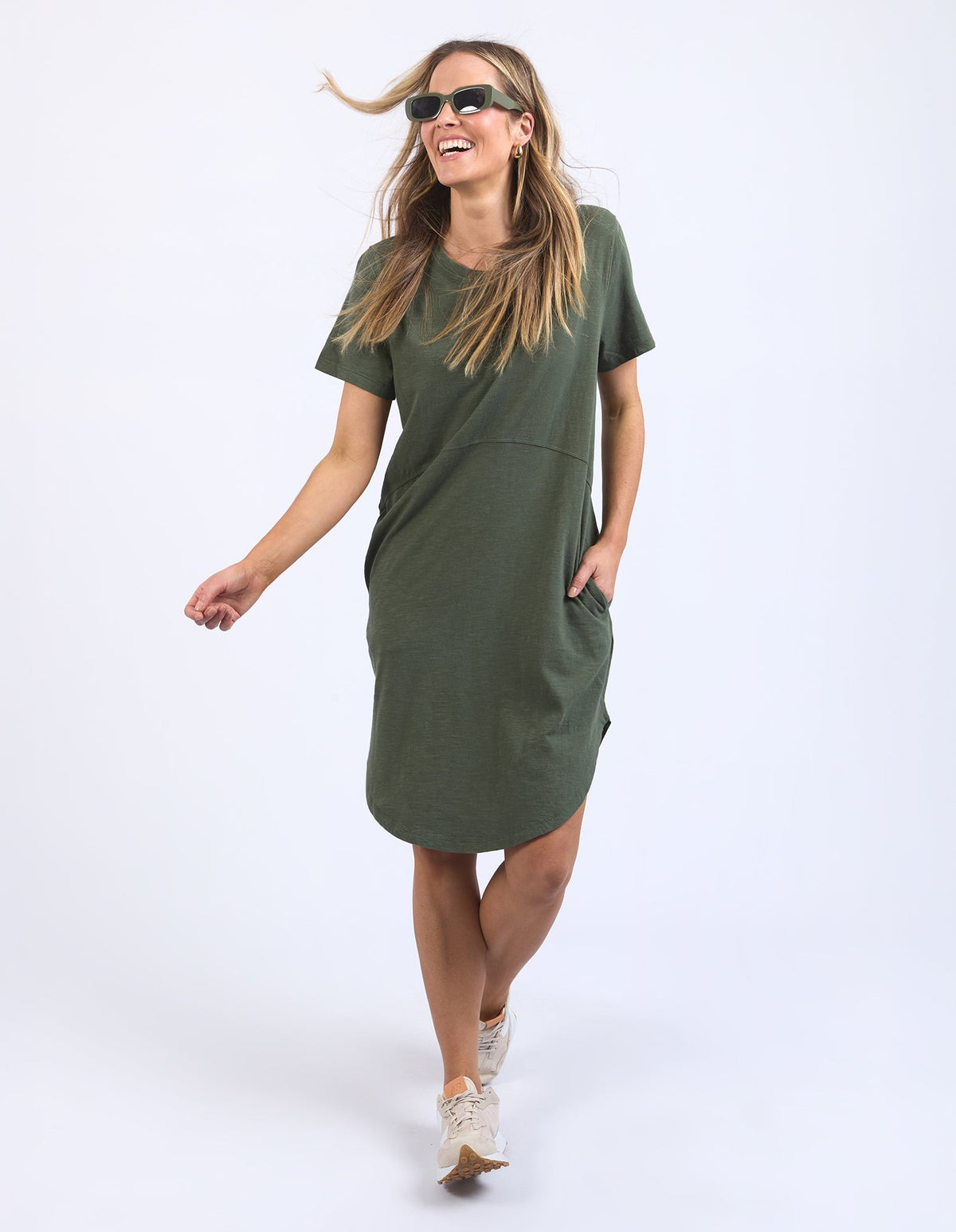 FOXWOOD_BAY DRESS KHAKI _ BAY DRESS KHAKI _ Ebony Boutique NZ