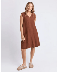 FOXWOOD_BERMUDA DRESS CHOCOLATE _ BERMUDA DRESS CHOCOLATE _ Ebony Boutique NZ