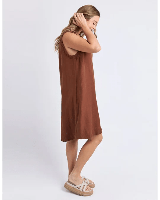 FOXWOOD_BERMUDA DRESS CHOCOLATE _ BERMUDA DRESS CHOCOLATE _ Ebony Boutique NZ