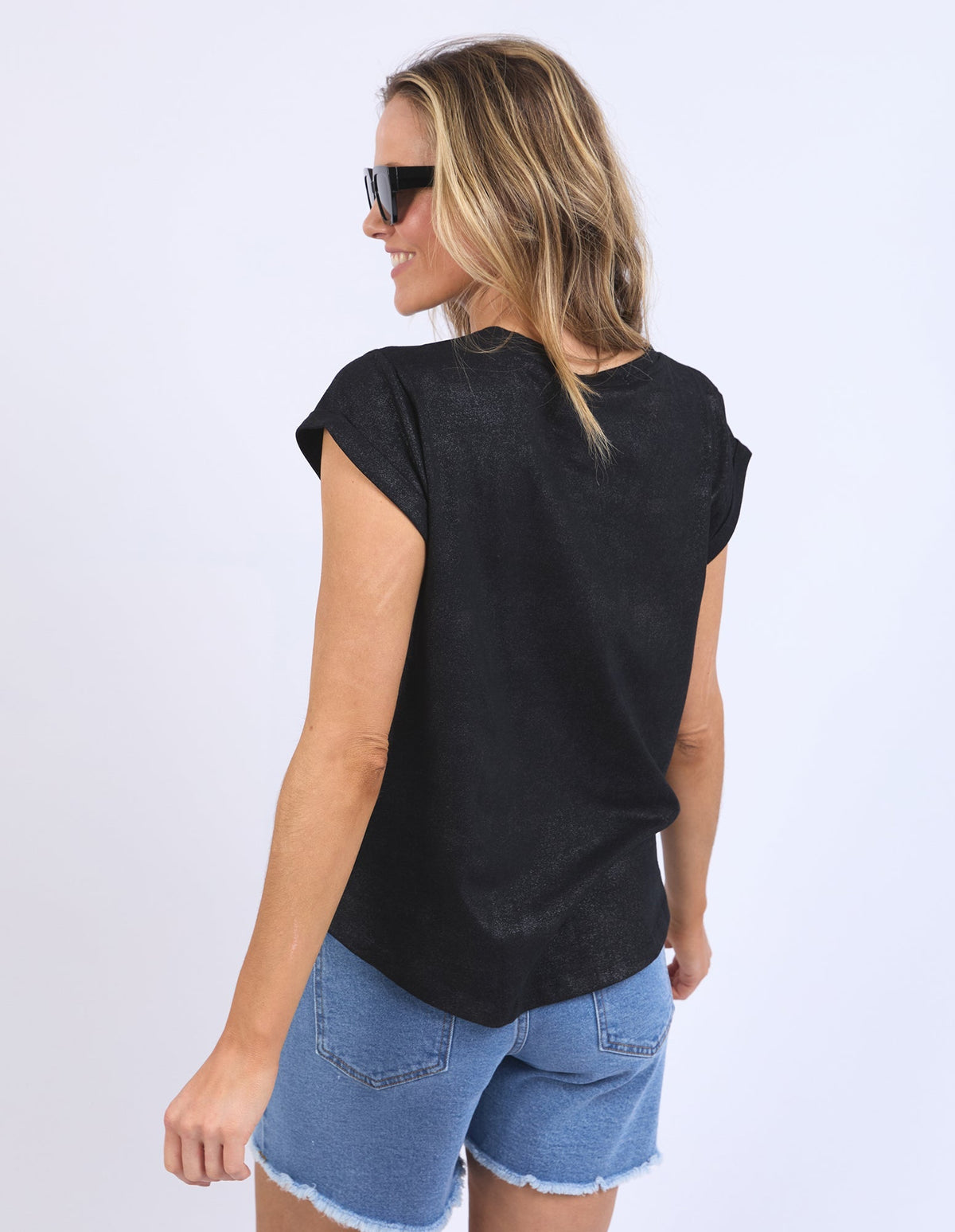 BODIE METALLIC TEE_by_FOXWOOD_women's_in_New Zealand_ FOXWOOD_BODIE METALLIC TEE _ BODIE METALLIC TEE _ Ebony Boutique NZ _