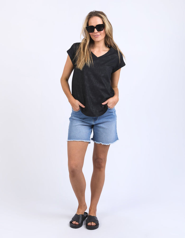 BODIE METALLIC TEE_by_FOXWOOD_women's_in_New Zealand_ FOXWOOD_BODIE METALLIC TEE _ BODIE METALLIC TEE _ Ebony Boutique NZ _