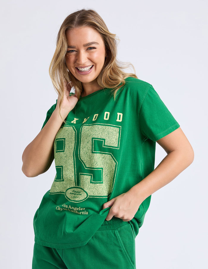FOXWOOD_CITY LIFE TEE GREEN _ CITY LIFE TEE GREEN _ Ebony Boutique NZ