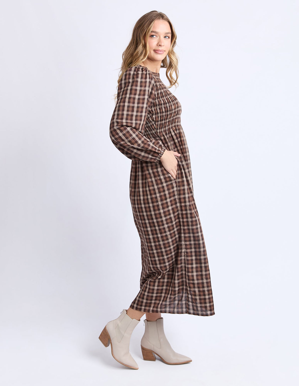 COCO CHECK DRESS_by_FOXWOOD_women's_in_New Zealand_ COCO CHECK DRESS _