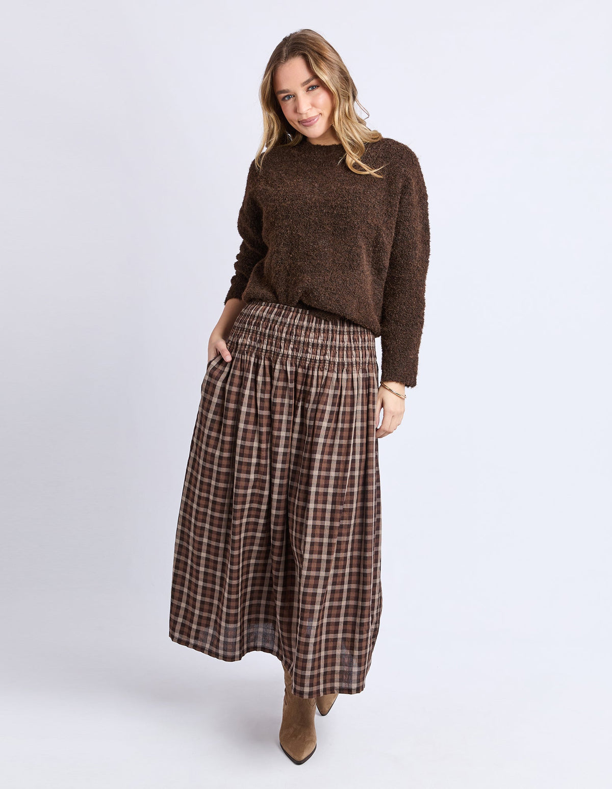 COCO CHECK SKIRT_by_FOXWOOD_women's_in_New Zealand_ COCO CHECK SKIRT _