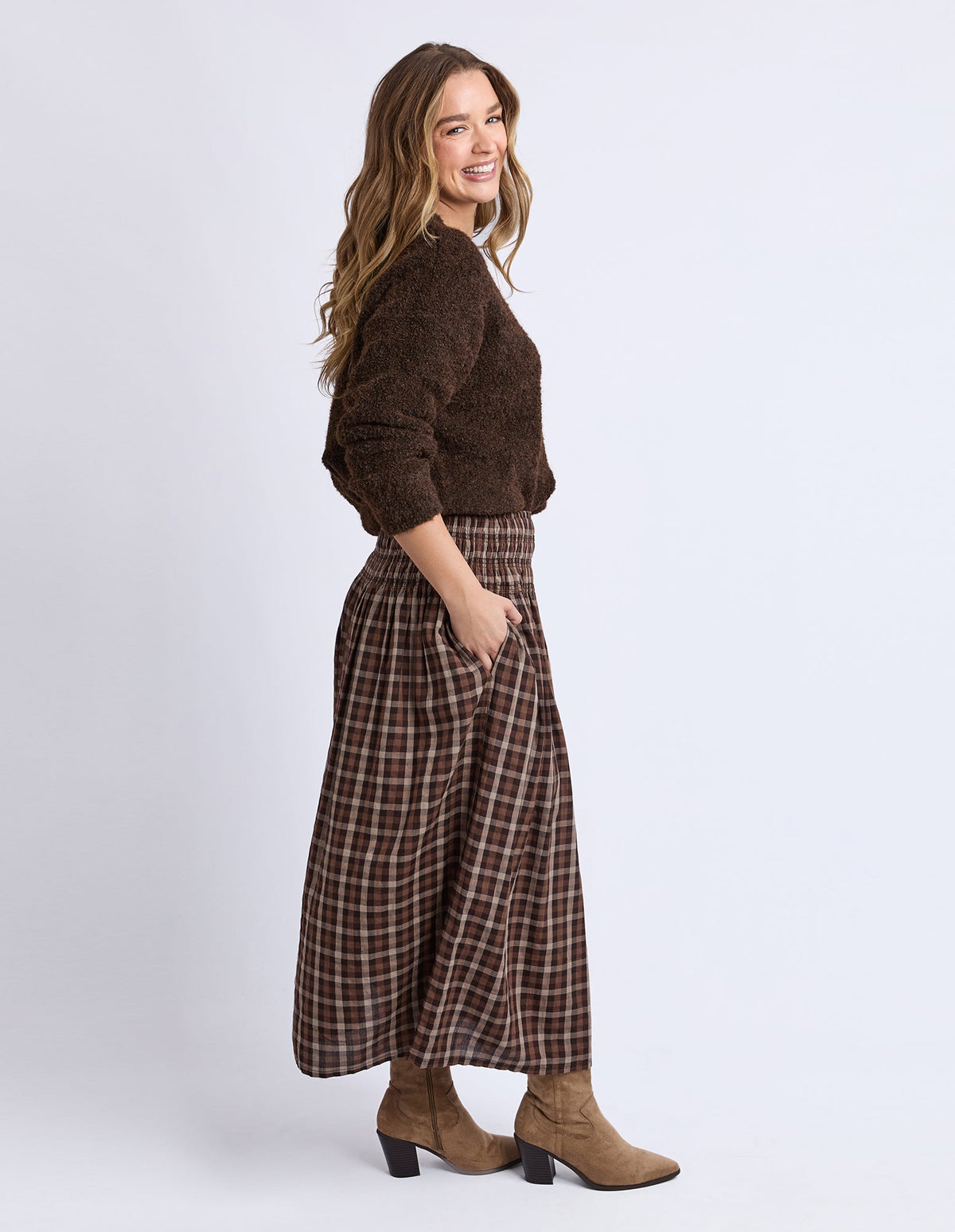 COCO CHECK SKIRT_by_FOXWOOD_women's_in_New Zealand_ COCO CHECK SKIRT _